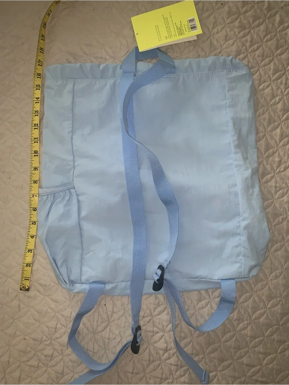 NWT Light Blue Women’s Nylon Drawcord Backpack